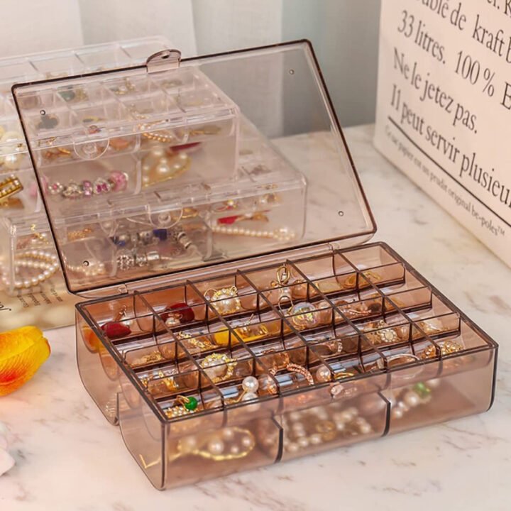 Acrylic Jewelry Storage Box 2 Layer Organizer