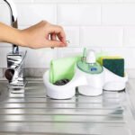Sponge Holder and Soap Dispenser Sink Organizer
