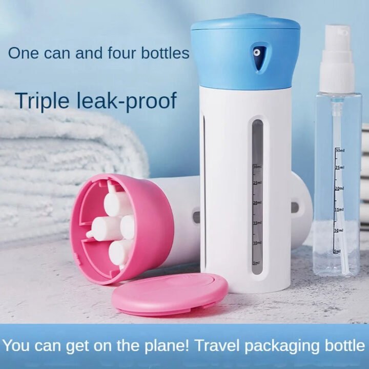 4 IN 1 PORTABLE REFILLABLE LOTION DISPENSER BOTTLE