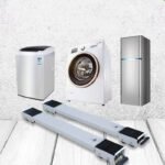Washing Machine/Refrigerator Base Stand 45-70cm Adjustable Movable Free Installation Rack (Load 300Kg)