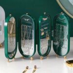 4 Doors Foldable Jewelry Organizer With Mirror