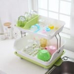 2 Tier Dish Drying Storage Drain Rack