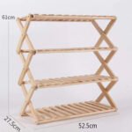 Wooden 4 Layer Shoe Rack Folding