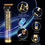 Branded T9 Vintage Beard Trimmer Professional Hair Cut Shaving Machine USB Rechargeable Wireless