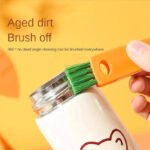 3 in 1 Bottle Lid Rubber Ring Groove Gap Cleaning Brush, Multifunctional Bottle Gap Cleaner