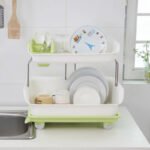 2 Tier Dish Drying Storage Drain Rack