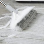 2 In 1 Floor Scrub Brush with Window Squeegee 120 Degrees Rotatable Long Handle
