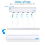 Wall Mounted 4-Line Retractable Clothesline Rope 3.2M