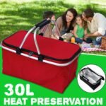 Portable Outdoor Picnic Storage Basket 30L
