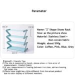 Plastic Shoe Rack 4-Shelf Organizer – Steel Rods & Fabric Layer