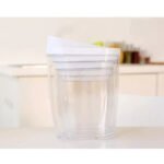 5Pcs Set Plastic Kitchen Sealed Jar Cereal Dispenser With Lid