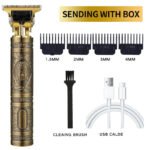 Branded T9 Vintage Beard Trimmer Professional Hair Cut Shaving Machine USB Rechargeable Wireless