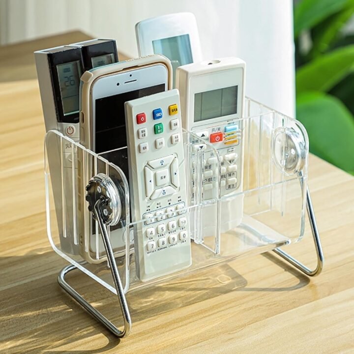 Acrylic Remote Holder - Mobile & Cosmetic Organizer - Home Desk