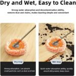 Multifunctional Extendable Wall Cleaning Mop, 360°Rotatable Adjustable Cleaning Mop
