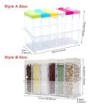 6 Units Transparent Spices Container