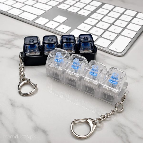 4 Key Mechanical Keyboard Clicker Keychain (1 Pc)