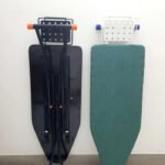Foldable Deluxe Ironing Board with Big Steam Iron Station Holder