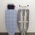Foldable Deluxe Ironing Board with Big Steam Iron Station Holder