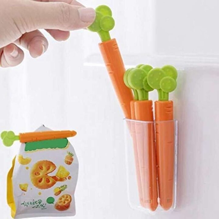 5PCS Food Sealing Clip Carrot Shape