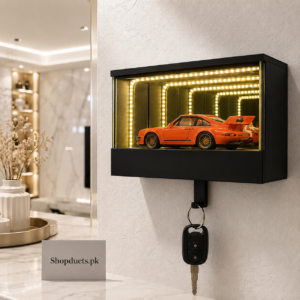 LED Infinity Mirror Key Holder Shelf