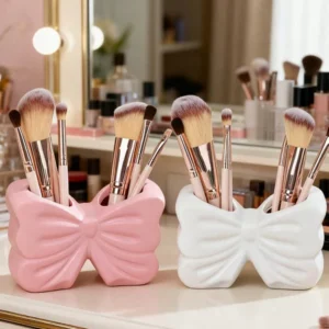 Bow Toothbrush & Makeup Brush Holder