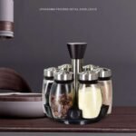 6Pcs Seasoning Spice Jar Rack 360 Rotating
