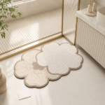 Flower Shaped Bath Mat Soft Non Slip Absorbent Bathroom Rug