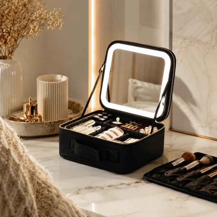 New Led Cosmetic Bag With Mirror