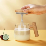 Auto Stirring Borosilicate Glass Cup