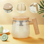 Auto Stirring Borosilicate Glass Cup