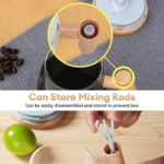 Auto Stirring Borosilicate Glass Cup
